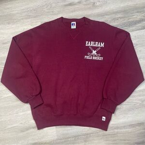 Vintage Russell Athletic Burgundy Heavyweight Crewneck Sweater Made in USA sz M